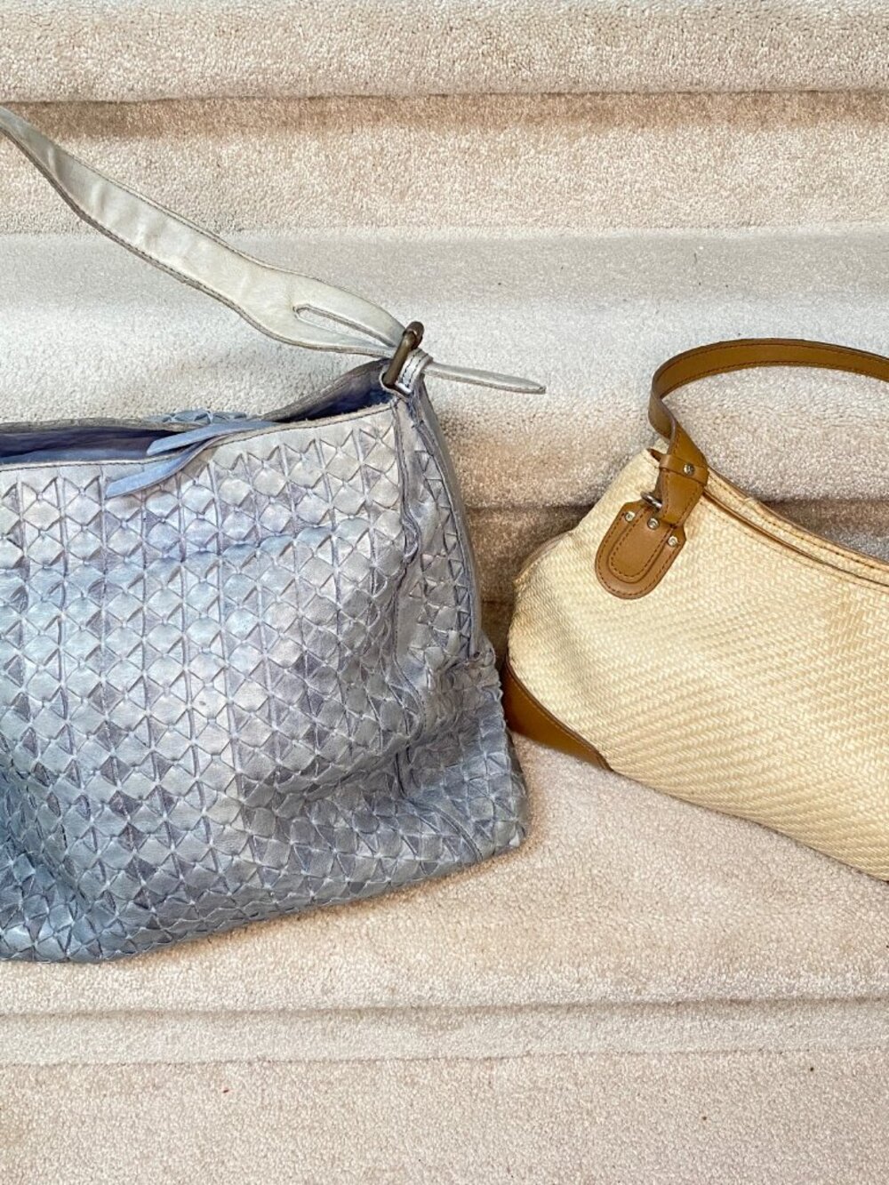 2 Handbags price of one New Weave Bag with leather accents +FREE Valentina